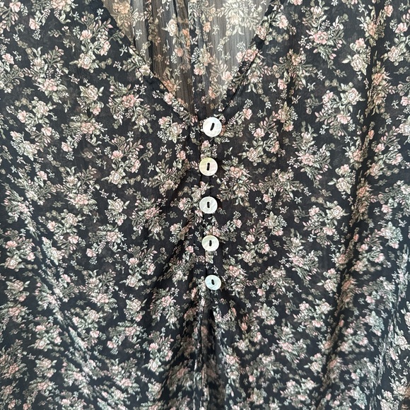 Maurices Sheer Floral High Low Cover Up - Picture 2 of 8